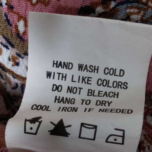 Melloday Tunic Mini Dress Size Medium Button Down Long Sleeve - Picture 7 of 7